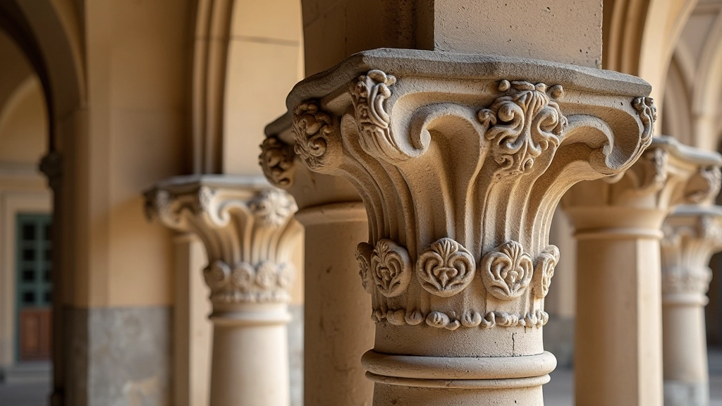 Detalles arquitectónicos: esculturas, ornamentos y relieves en piedra colonial